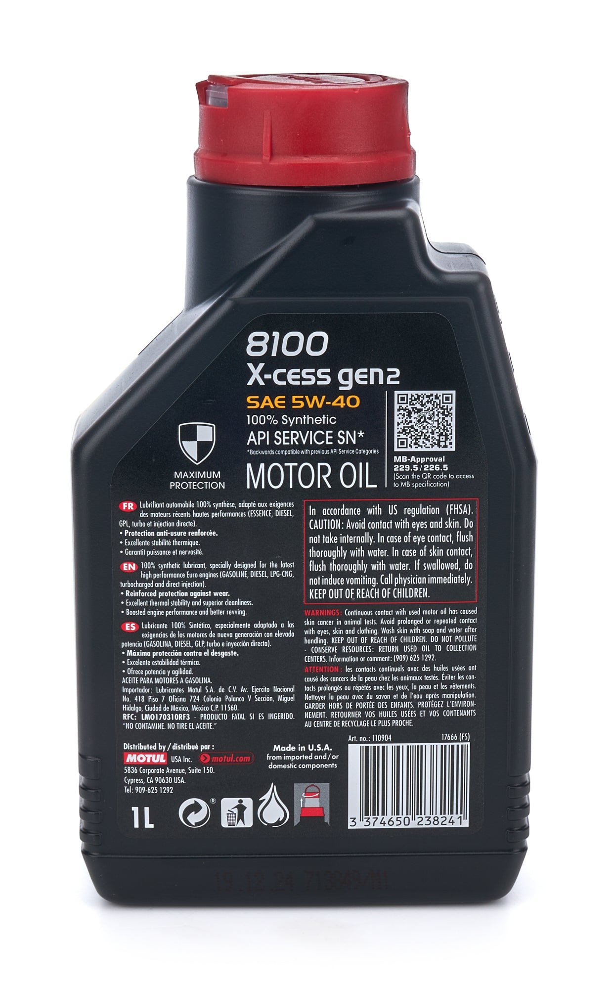 Motul Usa Motor Oil MTL110904 — product image 2
