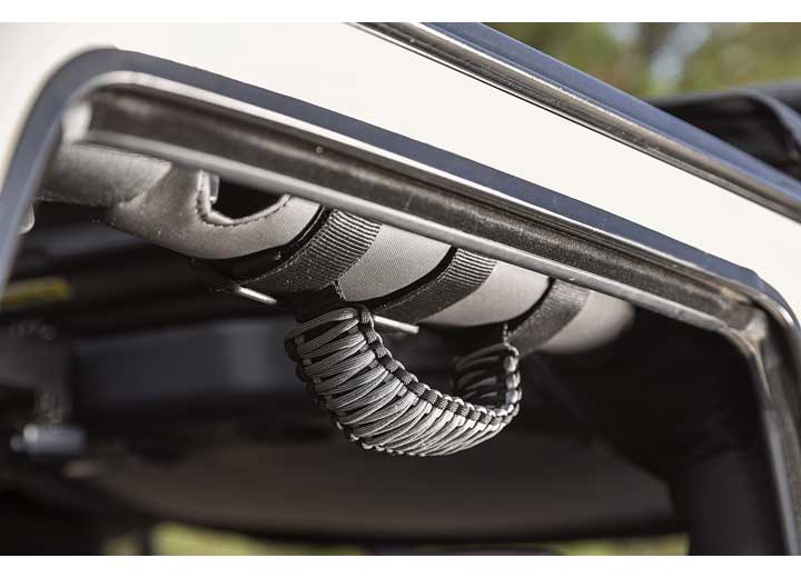 Rugged Ridge Paracord Grab Handles, Gray, Black, Pair, Grey - 13505.32 - image 4