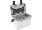 Pelican 14-Quart Cooler, White, Gray, 8-20 Quart Capacity - 14Q-1-WHTGRY - image 4