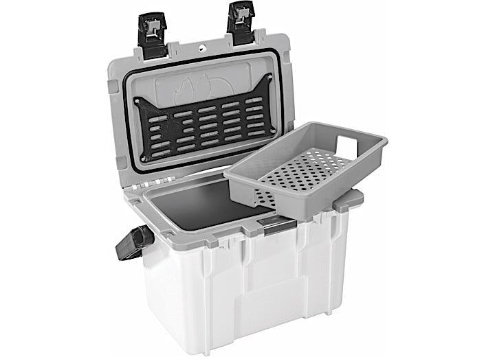 Pelican 14-Quart Cooler, White, Gray, 8-20 Quart Capacity - 14Q-1-WHTGRY - image 2