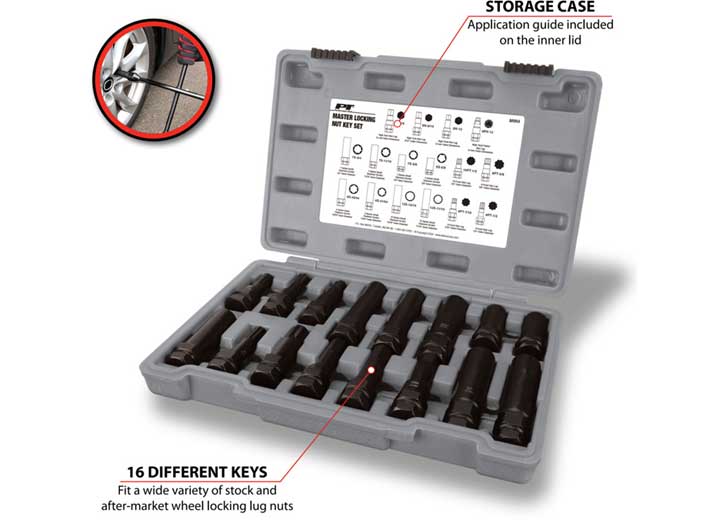 Performance Tool Locking Lug Nut Master Key Set Tool - M994 - image 7