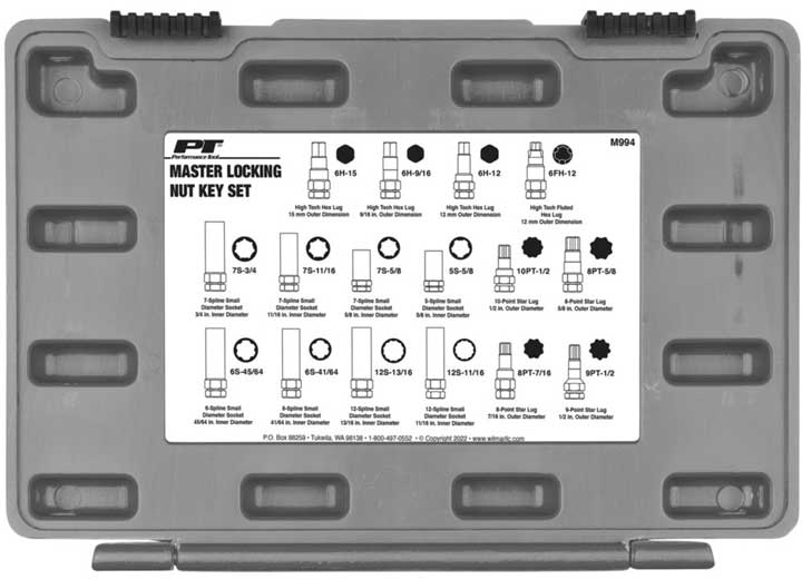 Performance Tool Locking Lug Nut Master Key Set Tool - M994 - image 4