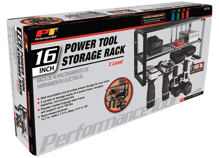 Performance Tool 16" Power Tool Storage Rack - W7701 - image 6