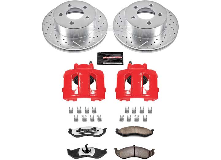 Power Stop Z36 Truck And Tow Performance Brake Kit With Calipers for 2004-2006 Jeep Wrangler - KC2152-36 - image 2
