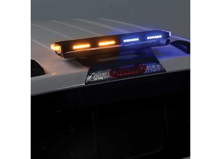 Putco Tri-Hornet LED Stealth Rooftop Strobe Light Bar, 24" Tri-Color Strobe Light, Amber, White and Blue, Amber, Blue - 950224 - image 8