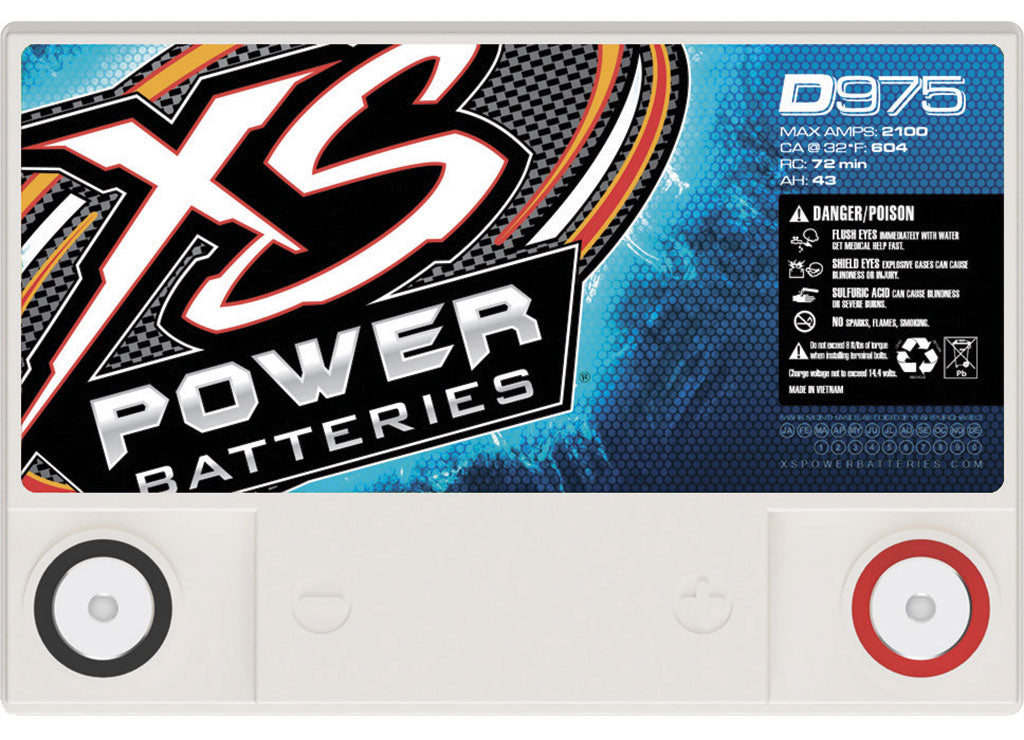 XS Power 12V AGM Battery, Max Amps 2,100A, Ca: 525, Ah: 35, 1000W and 2000 W - D975 - image 3