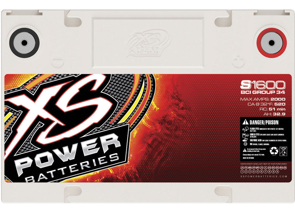 XS Power 16V Two-Post AGM Battery, 33 lb - S1600 - image 3