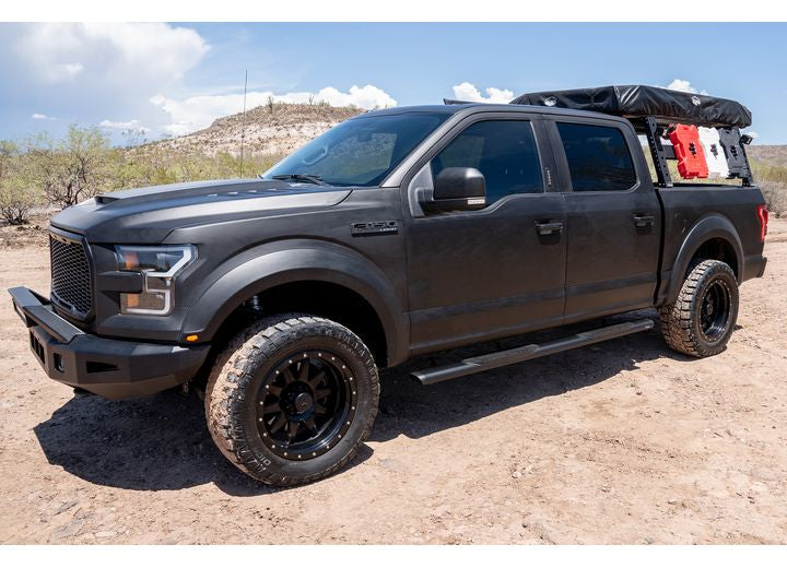 Raptor Series 1999-2016 F-250, F-350 Super Duty Crew 5 in Oval Style Slide Track Running Boards Black Textured Aluminum - 2003-0344BT - image 7