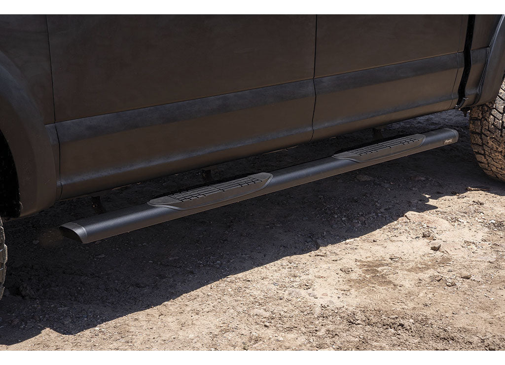 Raptor Series 1999-2016 F-250, F-350 Super Duty Crew 5 in Oval Style Slide Track Running Boards Black Textured Aluminum - 2003-0344BT - image 6