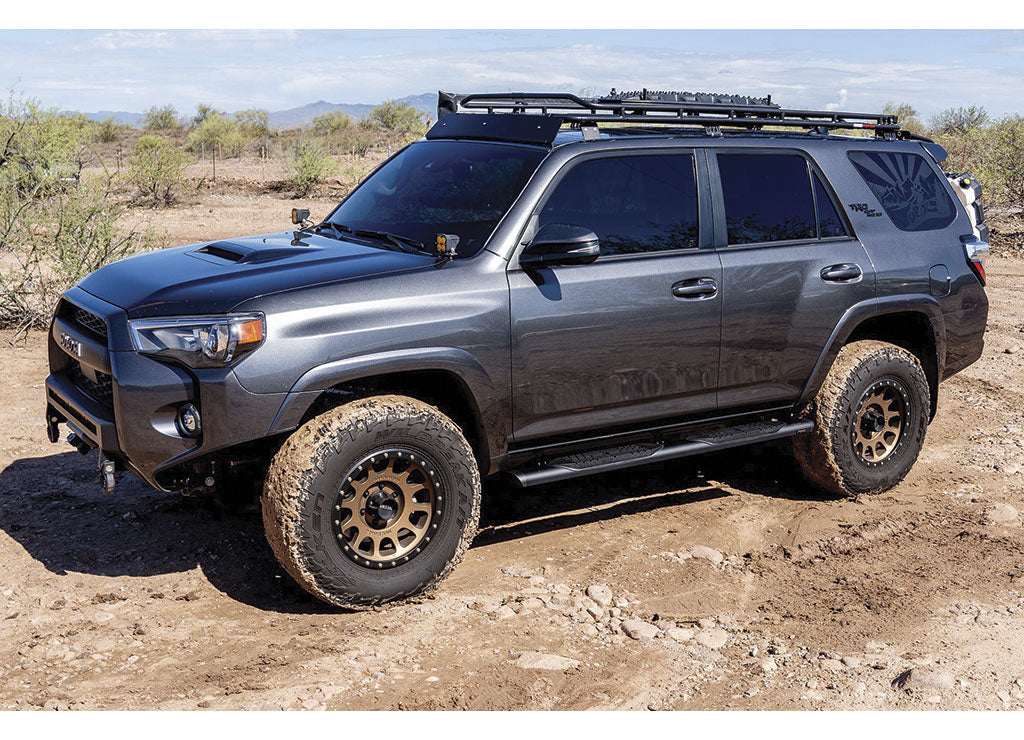 Raptor Series 2010-2024 4Runner 5 in Oval Style Slide Track Running Boards Black Textured Aluminum - 2004-0144BT - image 5