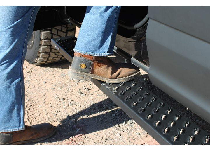 Raptor Series 2007-2018 Silver, Sierra 1500 and 2007-2019 GM 2500 and 3500 HD Crew Cab 6.5 in Sawtooth Slide Track Black Textured - 2101-0185BT - image 4