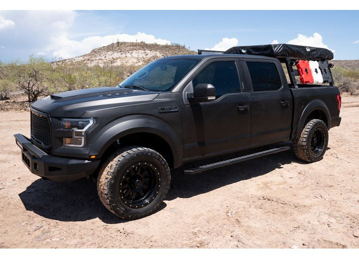 Raptor Series 2021-2026 Bronco 4-Door 5 in OEM Style Full Tread Slide Track Running Boards Black Textured Aluminum - 2203-0388BT - image 4
