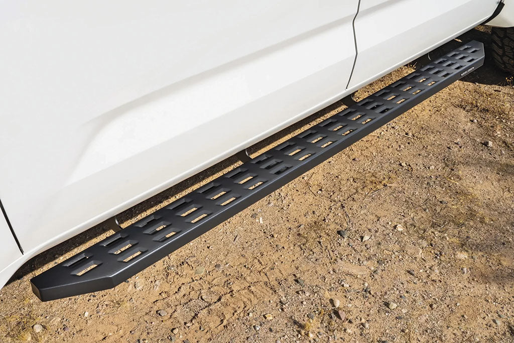 Raptor Series 2007-2018 Silverado, Sierra 1500 and 2007-2019 2500 and 3500 5 in Sport Step Slide Track Running Boards Black, Steel - 2301-0185BT - image 2