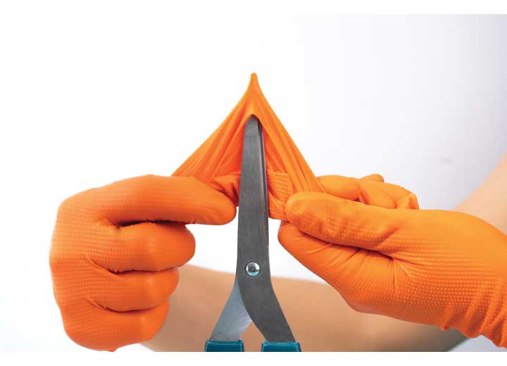 Raxwell Industries Rx Pro Disposable, 8.5 Mil, Orange Nitrile Gloves-100 Count, Size L, Large Disposable Glove Size - RX50008 - image 4