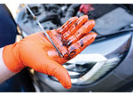 Raxwell Industries Rx Pro Disposable, 8.5 Mil, Orange Nitrile Gloves-100 Count, Size L, Large Disposable Glove Size - RX50008 - image 3