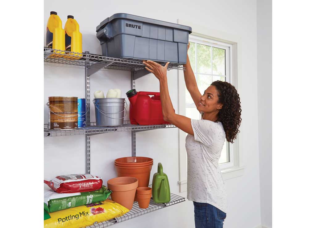 Rubbermaid FastTrack 48" Rail Garage Shelf Kit - 2064666 - image 2