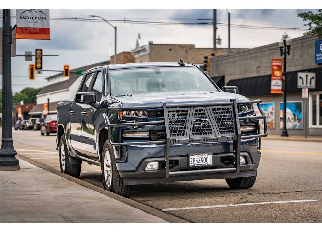 Road Armor Vaquero Front Grille Guard Texture Black for 2019-2021 Chevrolet Silverado 1500 - 3191-BRSH - image 6
