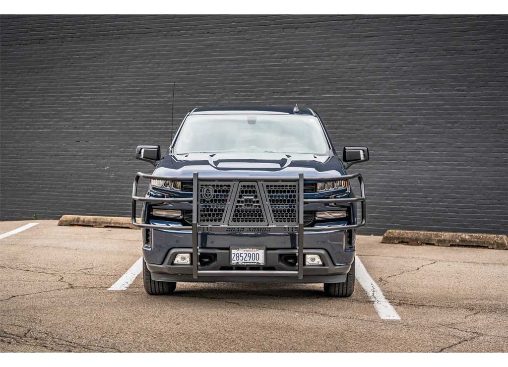 Road Armor Vaquero Front Grille Guard Texture Black for 2019-2021 Chevrolet Silverado 1500 - 3191-BRSH - image 3