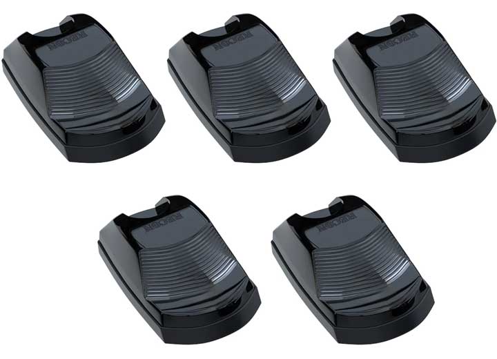 Recon Accessories 2017-2022 F-250, F-350 and F-450, F-550 Super Duty (5-Piece Set) Smoked Cab Roof Light Lens - 264343BKHPWH - image 5