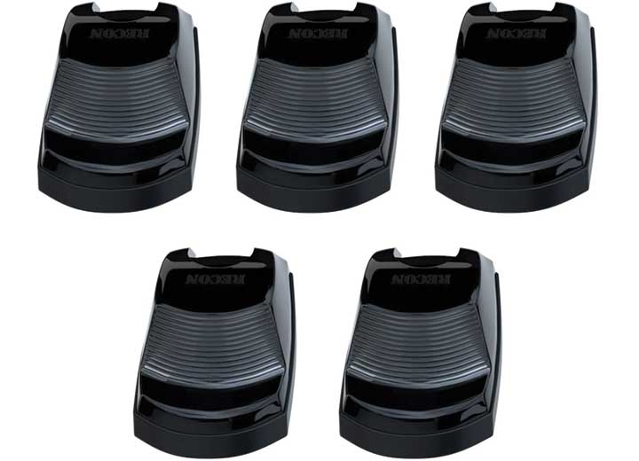 Recon Accessories 2017-2022 F-250, F-350 and F-450, F-550 Super Duty (5-Piece Set) Smoked Cab Roof Light Lens - 264343BKHPWH - image 4