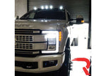 Recon Accessories 2017-2022 F-250, F-350 and F-450, F-550 Super Duty Clear Cab Roof Light Lens Forward & Rear Facing White LED, Clear - 264343CLHPWH - image 3