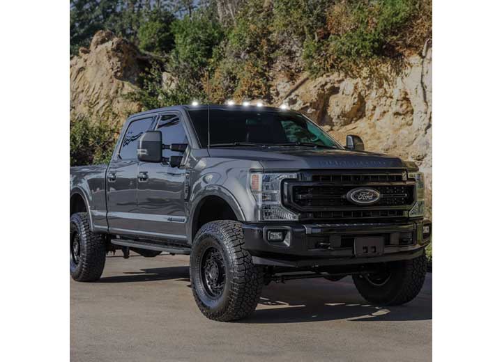 Recon Accessories 2017-2022 F-250, F-350 and F-450, F-550 Super Duty Clear Cab Roof Light Lens Forward & Rear Facing White LED, Clear - 264343CLHPWH - image 2