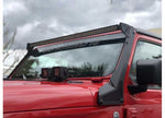Go Rhino 2018-2026 Wrangler Jlu Black Xe Series Windshield LED Light Bar Mount Bracket - 730500T - image 3