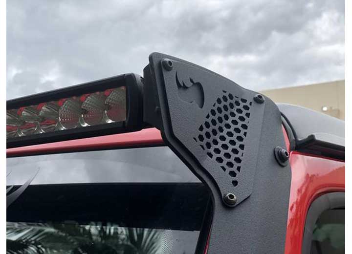 Go Rhino 2018-2026 Wrangler Jlu Black Xe Series Windshield LED Light Bar Mount Bracket - 730500T - image 4