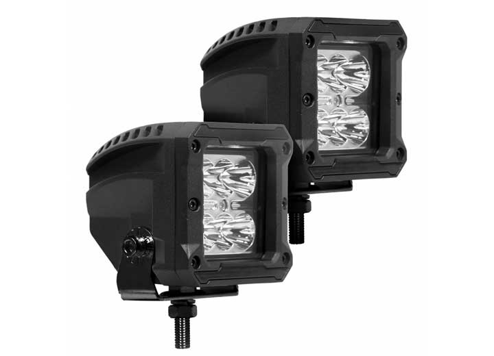 Go Rhino Bright Series 3x3 Cube Spot Light Kit Pair Black - 751803023SCS - image 3