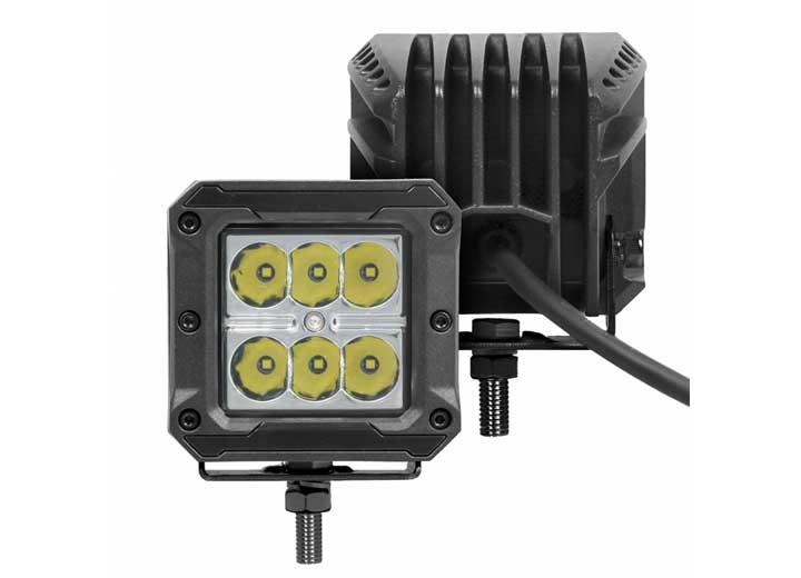 Go Rhino Bright Series 3x3 Cube Spot Light Kit Pair Black - 751803023SCS - image 2