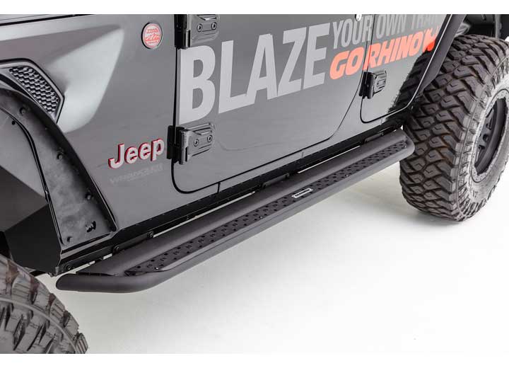 Go Rhino Crew Cab Dominator Dss Sliders With Step Side Steps Black for 2019-2026 Ford Ranger - DSS0368T - image 3