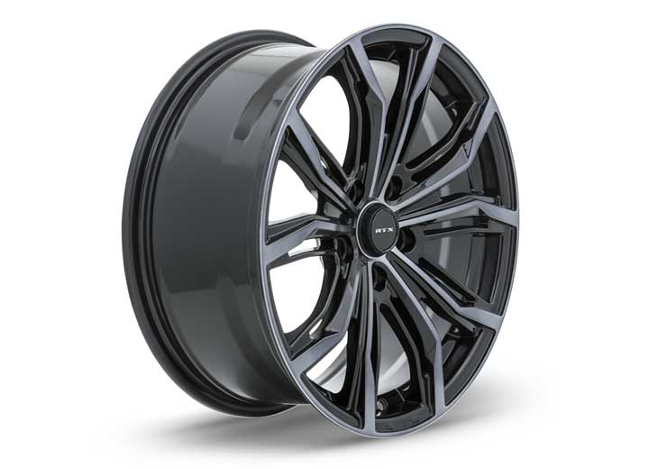 RTX Wheels ET40 16x7 5x114.3 +40 mm Offset ET40 CB73.1 Black Machined Grey Wheel with 73.1 mm Center Bore - 082433 - image 2