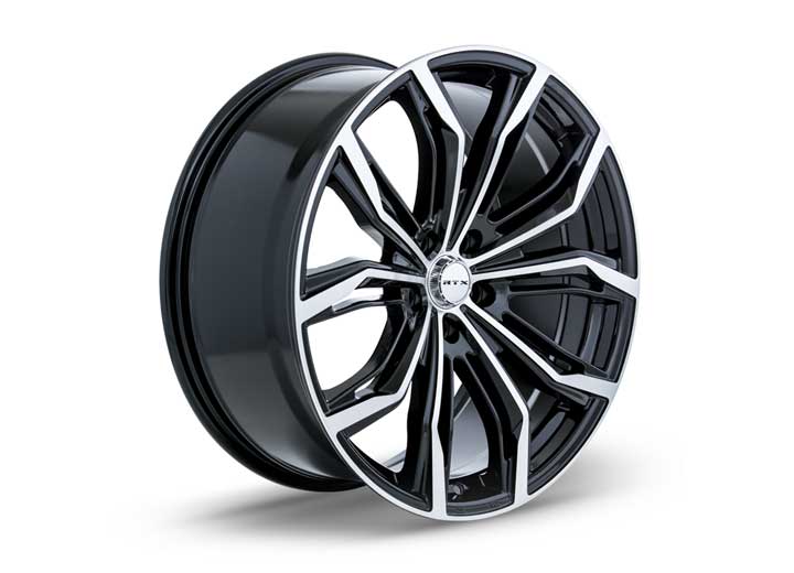 RTX Wheels ET40 16x7 5x112 +40 mm Offset ET40 CB57.1 Black Machined Wheel with 57.1 mm Center Bore - 082417 - image 2