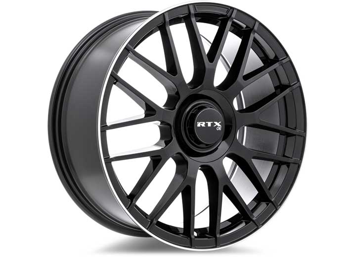 RTX Wheels ET38 19x8.5 5x112 +38 mm Offset ET38 CB66.6 Gloss Black Machined Lip Wheel with 66.6 mm Center Bore - 083184 - image 4