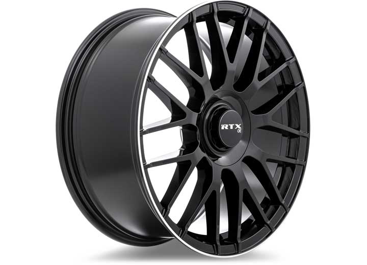 RTX Wheels ET38 19x8.5 5x112 +38 mm Offset ET38 CB66.6 Gloss Black Machined Lip Wheel with 66.6 mm Center Bore - 083184 - image 2