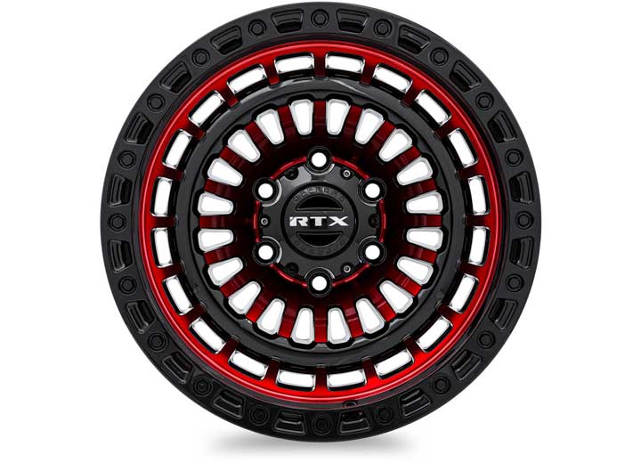RTX Wheels CB71 17x9 5x127 15 mm Offset ET-15 CB71.5 Gloss Black Machined Red Wheel with 71.5 mm Center Bore - 083092 - image 3