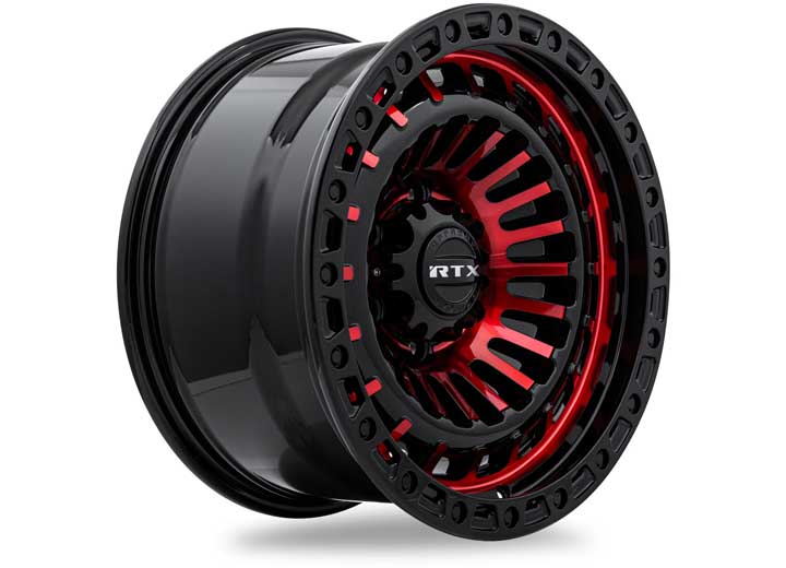 RTX Wheels CB71 17x9 5x127 15 mm Offset ET-15 CB71.5 Gloss Black Machined Red Wheel with 71.5 mm Center Bore - 083092 - image 2