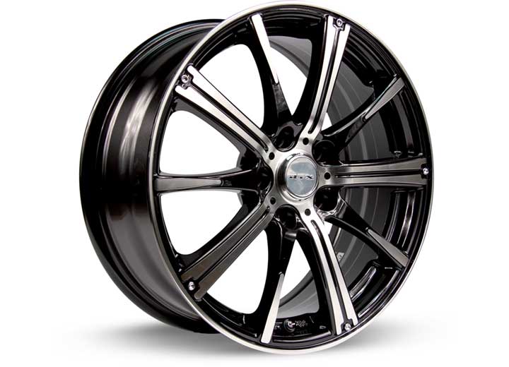RTX Wheels ET38 14x5.5 4x100 +38 mm Offset ET38 CB73.1 Black Machined Wheel with 73.1 mm Center Bore - 081042 - image 2