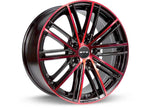 RTX Wheels ET45 17x7.5 5x114.3 +45 mm Offset ET45 CB73.1 Black Machined Red Wheel with 73.1 mm Center Bore - 081209 - image 2