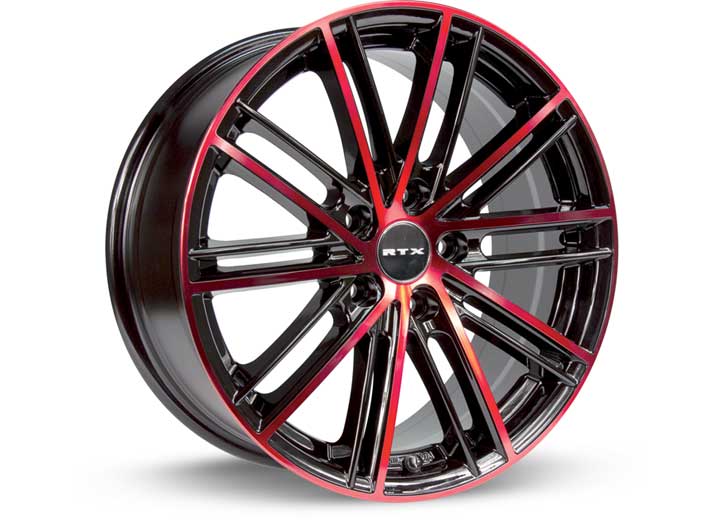 RTX Wheels ET45 17x7.5 5x114.3 +45 mm Offset ET45 CB73.1 Black Machined Red Wheel with 73.1 mm Center Bore - 081209 - image 2