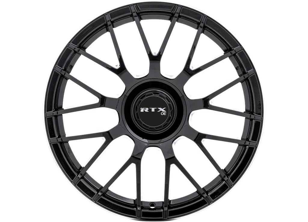 RTX Wheels ET38 19x8.5 5x112 +38 mm Offset ET38 CB66.6 Gloss Black Machined Lip Wheel with 66.6 mm Center Bore - 083184 - image 6