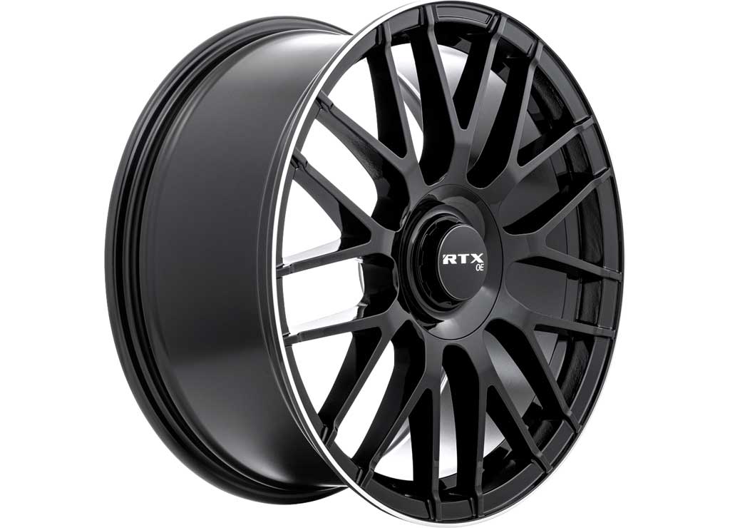 RTX Wheels ET38 19x8.5 5x112 +38 mm Offset ET38 CB66.6 Gloss Black Machined Lip Wheel with 66.6 mm Center Bore - 083184 - image 5