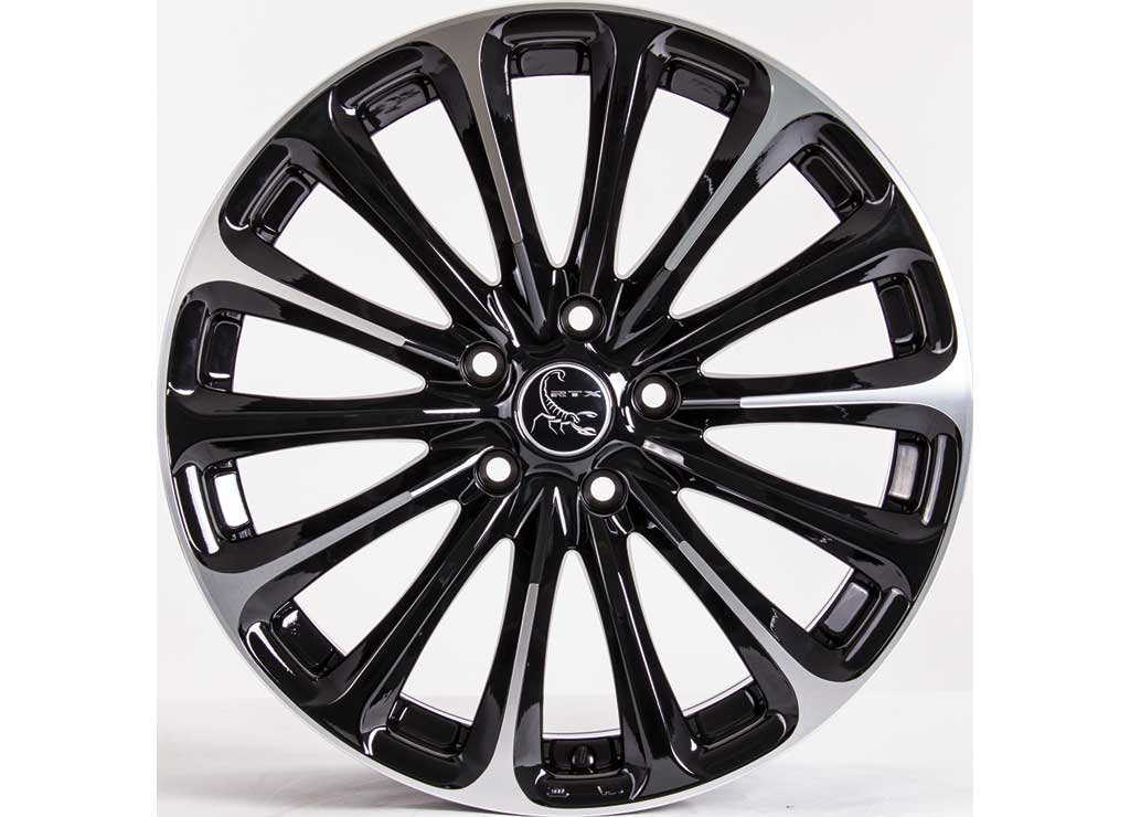 RTX Wheels ET42 17x7.5 5x114.3 +42 mm Offset ET42 CB73.1 Gloss Black Machined Wheel with 73.1 mm Center Bore - 081672 - image 6