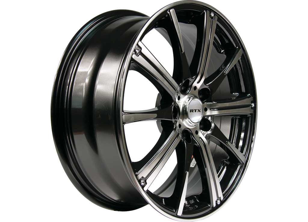 RTX Wheels ET38 14x5.5 4x100 +38 mm Offset ET38 CB73.1 Black Machined Wheel with 73.1 mm Center Bore - 081042 - image 5