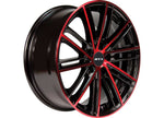 RTX Wheels ET45 17x7.5 5x114.3 +45 mm Offset ET45 CB73.1 Black Machined Red Wheel with 73.1 mm Center Bore - 081209 - image 3