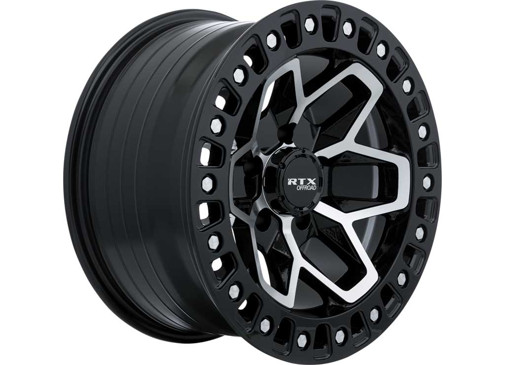 RTX Wheels CB71 17x9 5x127 15 mm Offset ET-15 CB71.5 Gloss Black Machined Wheel with 71.5 mm Center Bore - 082981 - image 5