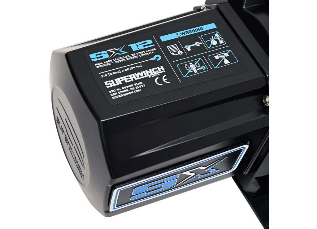 Superwinch SX12SR Winch, 12000 lb, 12 VDC, 3/8 in X 80 ft Synthetic Rope, 6.0 HP - 1712204 - image 4