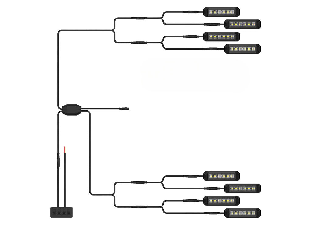 ARC Lighting Strobelink Type B Wiring Harness With 8 Perimeter Lights - BB8KB08 - image 7