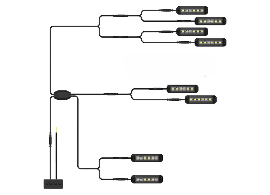ARC Lighting Strobelink Type B Wiring Harness With 8 Perimeter Lights - BB8KB08 - image 6
