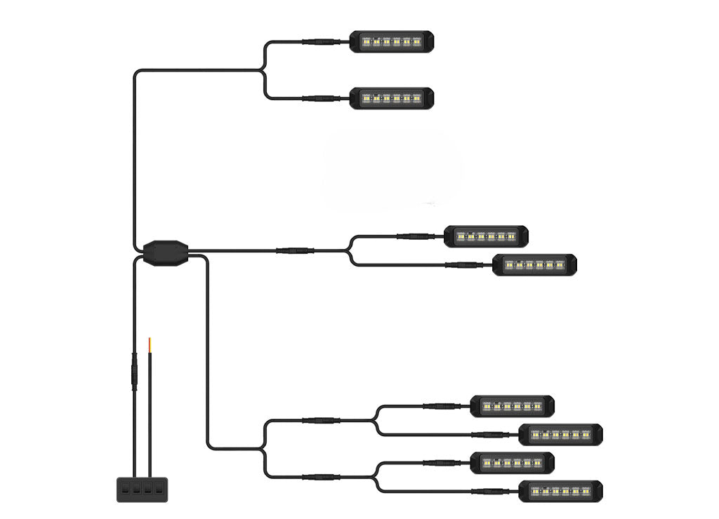 ARC Lighting Strobelink Type B Wiring Harness With 8 Perimeter Lights - BB8KB08 - image 5